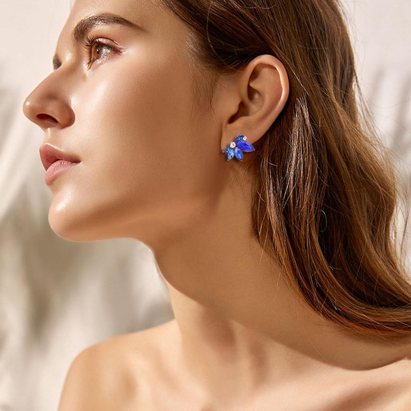 Spiritlele Sparkly Rhinestone Drop Earring Dainty Faux Crystal Earring Studs for Women Wedding Prom Party - Image 2